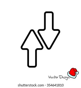 Web line icon. Arrows up-down