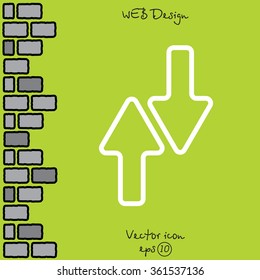 Web line icon. Arrows up-down