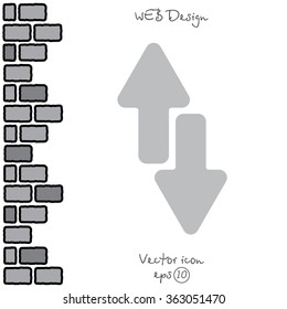 Web line icon. Arrows up-down