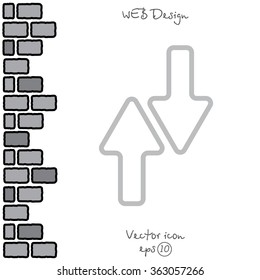 Web line icon. Arrows up-down