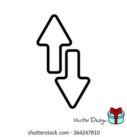 Web line icon. Arrows up-down
