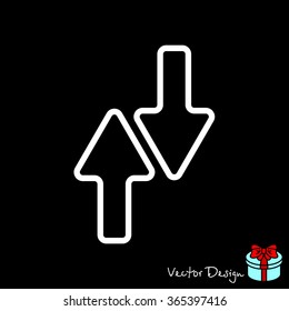 Web line icon. Arrows up-down