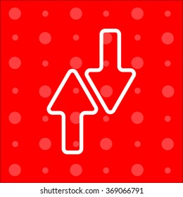 Web line icon. Arrows up-down