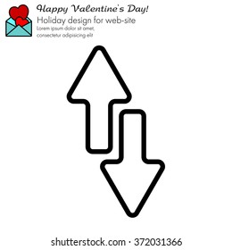 Web line icon. Arrows up-down