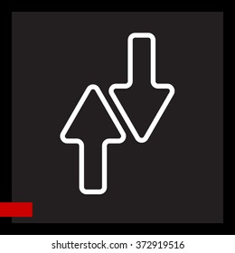 Web line icon. Arrows up-down