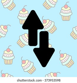Web line icon. Arrows up-down