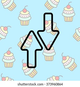 Web line icon. Arrows up-down