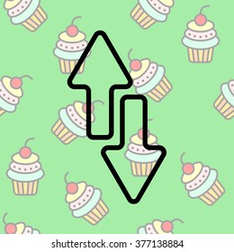 Web line icon. Arrows up-down