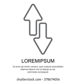 Web line icon. Arrows up-down
