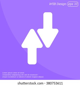 Web line icon. Arrows up-down
