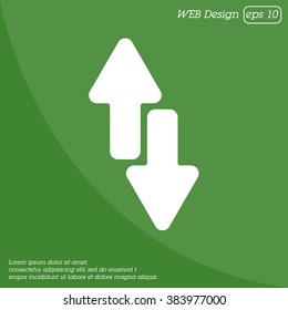 Web line icon. Arrows up-down