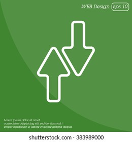 Web line icon. Arrows up-down