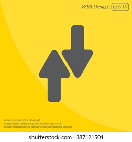 Web line icon. Arrows up-down