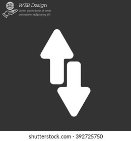 Web line icon. Arrows up-down
