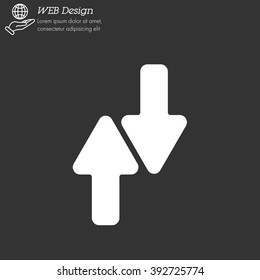 Web line icon. Arrows up-down