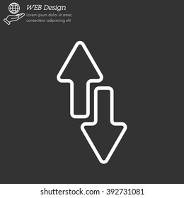 Web line icon. Arrows up-down