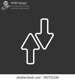 Web line icon. Arrows up-down