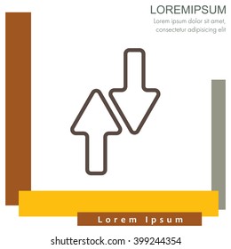 Web line icon. Arrows up-down