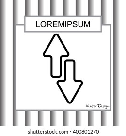 Web line icon. Arrows up-down