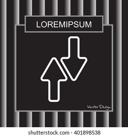 Web line icon. Arrows up-down