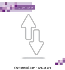 Web line icon. Arrows up-down