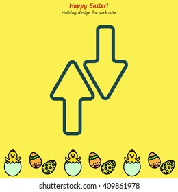 Web line icon. Arrows up-down