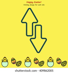 Web line icon. Arrows up-down