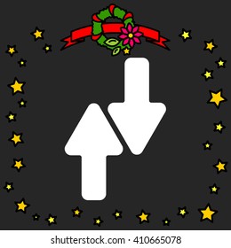 Web line icon. Arrows up-down
