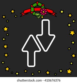 Web line icon. Arrows up-down