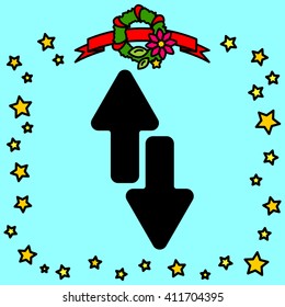 Web line icon. Arrows up-down