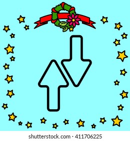 Web line icon. Arrows up-down