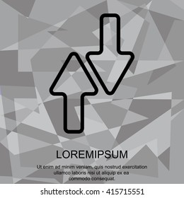 Web line icon. Arrows up-down