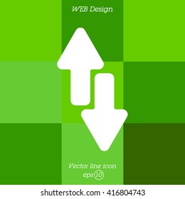 Web line icon. Arrows up-down