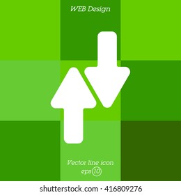 Web line icon. Arrows up-down