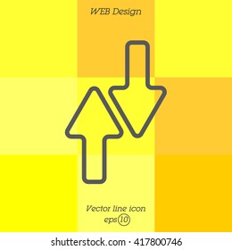 Web line icon. Arrows up-down