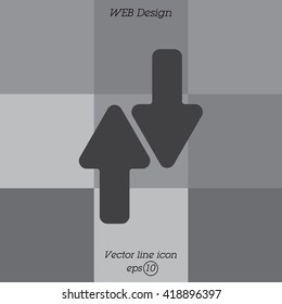 Web line icon. Arrows up-down
