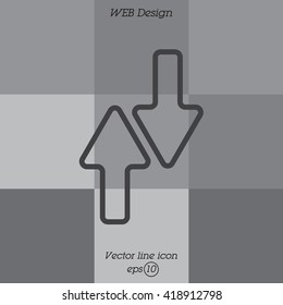Web line icon. Arrows up-down