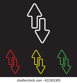 Web line icon. Arrows up-down