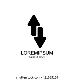Web line icon. Arrows up-down