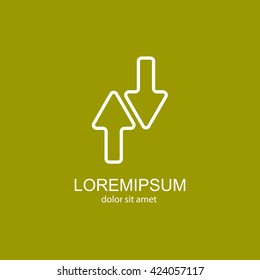 Web line icon. Arrows up-down