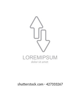 Web line icon. Arrows up-down