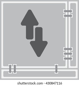 Web line icon. Arrows up-down