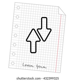 Web line icon. Arrows up-down