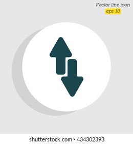 Web line icon. Arrows up-down