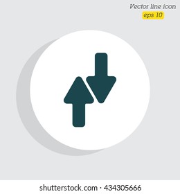 Web line icon. Arrows up-down