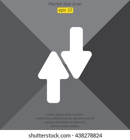 Web line icon. Arrows up-down