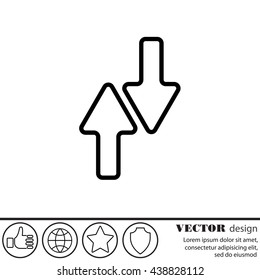 Web line icon. Arrows up-down