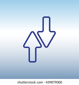 Web line icon. Arrows up-down