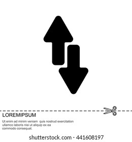 Web line icon. Arrows up-down