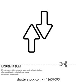 Web line icon. Arrows up-down